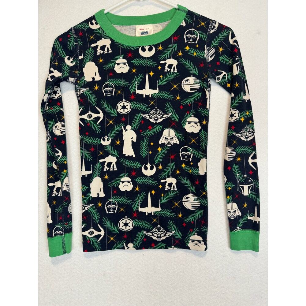 Star Wars by‎ Hanna Andersson Cotton Long John Pajama Top Size 10 Christmas